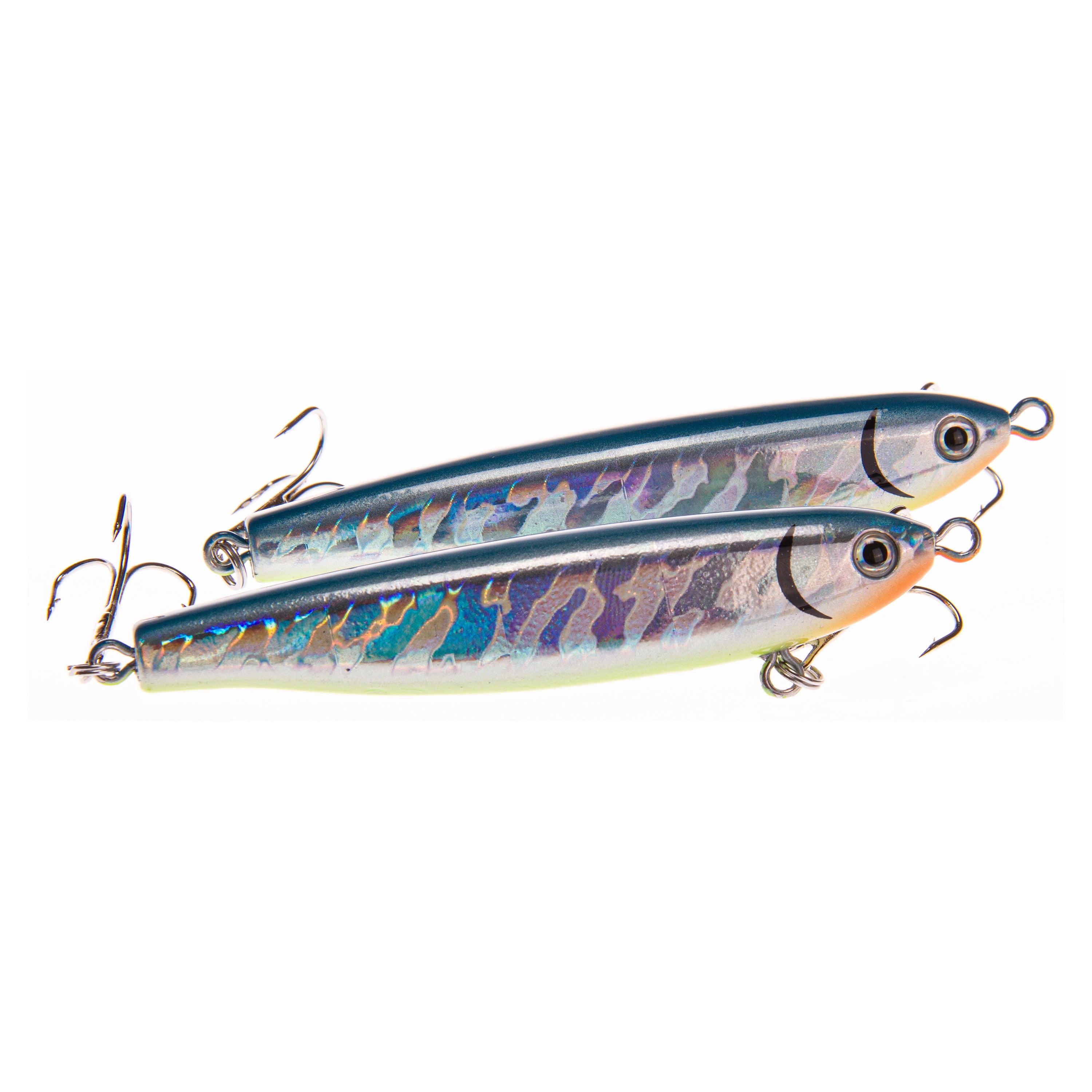 Ozark Trail Saltwater Inshore Twitch Bait Fishing Lures, Blue/Orange, 2-Pack