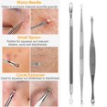 thumbnail image 4 of 5pcs Blackhead Acne Comedone Pimple Blemish Extractor Remover Stainless Tool Kit, 4 of 10