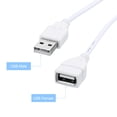 thumbnail image 3 of Uxcell 2 Meter Male to Female USB Extension Cable Cord with ON/Off Switch White 2 Pack, 3 of 5