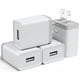 thumbnail image 1 of Bloque de cargador de pared USB de 12 W, paquete de 4 unidades, compatible con iPhone, DOTWARE, 1 of 7