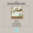 thumbnail image 6 of Martha Stewart Daisy Stripe Fabric Placemat Set 4-Pack, Grey/Yellow, 13"x17.5", 6 of 8