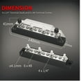 thumbnail image 4 of Zyutaosan Negative Bus Bar Battery Power Distribution Block 4 X M6 Car Terminal Block Studs 6 X M4 Terminal Bus Screws For Boat, 4 of 5