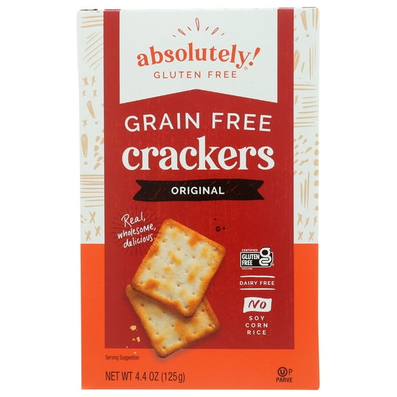 Pack of 12, Absolutely Gluten Free Original Grain Free Crackers, 4.4 oz
