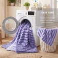 thumbnail image 6 of Regency Heights Twin/Twin XL Size Comforter Set, Fluffy Ribbed Plush Comforter Set, 2-Piece Bedding Set, Purple Ombre, 6 of 8