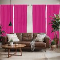 thumbnail image 2 of Ambesonne Hot Pink Window Curtains, Pop Art Inspired Dots, Each 28" W x 95" L, Hot Pink Black, 2 of 5