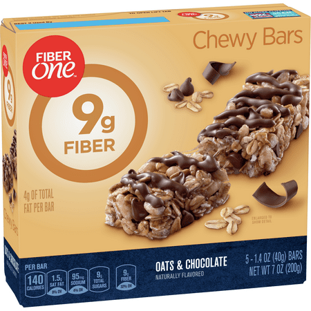 UPC 016000143449 product image for Fiber One Chewy Bar Oats and Chocolate 5 count | upcitemdb.com