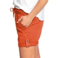 thumbnail image 2 of Innerwin Mini Pant Bermuda Ladies Short Hot Pants Holiday Solid Color Plain Beach Shorts Orange S, 2 of 4