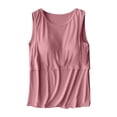 thumbnail image 3 of Gelikeya Womens Nursing Tank Tops for Breastfeeding Summer Detachable Chest Pad Maternity Shirts Double Layer Pregnancy Clothes Watermelon Red, Size XL, 3 of 5