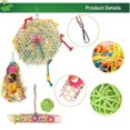 thumbnail image 4 of Creative Bird Chewing Toys Cute Foraging Shredder Toy Fun Parrot Cage Shredder Toy Colorful Bird Loofah Toys Interactive Foraging Hanging Toy for Birds, 4 of 9