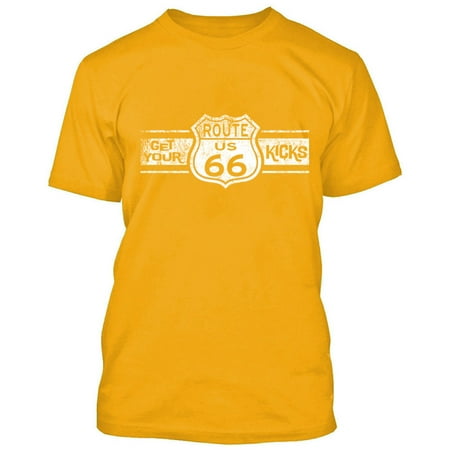 WHITE Route 66 Man TSHIRT Route Us 66 Get Your Kick Mens Tee Shirts Color Irish Green Size (Best Driving Routes In Ireland)