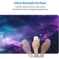 thumbnail image 4 of Purple Galaxy Mouse Pad Gaming Large Desk Mat Non-Slip Rubber Base Mousepad with Stitched Edges Waterproof Desktop Protector Decor Desk Pad for Work Game Office (31.5x11.8 in), 4 of 6