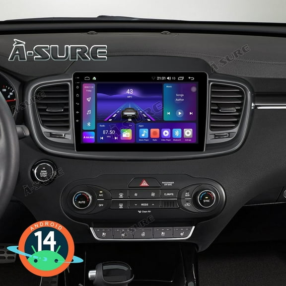 10.1" Android 14 Car Stereo Radio for Kia Sorento MK3 2015-2020 Wireless CarPlay 2 64GB GPS Navi WiFi Bluetooth DSP RDS SWC