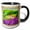 Black/White, variant on 3drose, Lavender Field, 15oz Mug