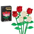 thumbnail image 1 of Set de construcción con forma de ramo de flores EWED Rose, paquete de 6 unidades, para decoración del hogar, 1 of 7