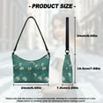 thumbnail image 7 of Kuiaobaty Rose Print Underarm Sling Bag for Women, Spacious Casual Leather Shoulder Handbag with Zipper Closure, Roomy Hobo Purse Tote Bag for Travel & Shopping, Turquoise, 7 of 7