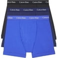 thumbnail image 2 of Calvin Klein Men's Boxers 3 Pack Cotton Tagless Stretch Boxer Brief NB2616, Blue Black, XL, 2 of 4