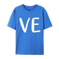 thumbnail image 3 of Hot Sale!! T-Shirts de la Saint-Valentin pour Femmes Imprimés Graphiques Mignons Léopard Cœur T-Shirts Décontractés Manches Courtes Col Rond Bleu + TG, 3 of 7
