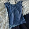 thumbnail image 4 of Vintage 2000s Clothing Y2k T Shirt Cutecore Aesthetic Fake 2 Piece Tees (Blue M), 4 of 4
