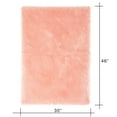 thumbnail image 4 of Mainstays Faux Fur Rug Non-Skid Fluffy Floor Rug for living room, 30''x46'', Pink, 4 of 7