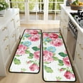 thumbnail image 4 of Kitchen Rugs Sets Of 2,Pioneer Flower Floral Print Pattern Anti Fatigue Kitchen Mat Rugs Non Slip Washable,Decorative Kitchen Floor Mats for Kitchen,Sink,Laundry,17"x47"+17"x47", 4 of 5
