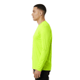 thumbnail image 3 of C2 Sport Hi Vis Work T-Shirt for Men, Long Sleeve Crew Neck Safety Yellow Tee, Single Pack, Size-S, 3 of 5