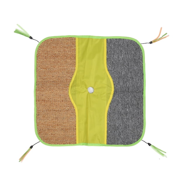 Alfombra de juego para rascar gatos, multifuncional, interesante, de sisal, con cuerdas.
