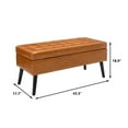 thumbnail image 7 of Miniyam 43" Tufted Storage End of Bed Bench for Bedroom, Entryway, Brown, 7 of 7