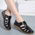 thumbnail image 6 of Cethrio Womens Summer Comfort Flats Sandals- with Pockets Hollow Comfy Soles Wide Width 2025 Black Dressy Sandals/ Slides Size 8.5, 6 of 6