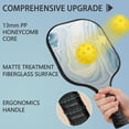 thumbnail image 2 of Pickleball Paddles Set Of 2, Fiberglass Surface, Liquid & Marble Print, 4 Balls & Bag, 2 of 5