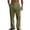 D77/Army Green, variant on Afdoent Mens Pants Men Summer Fashion Casual Elastic Side Button Pants Solid Color Breathable Flax Loose Casual Pants Fashion Streetwear