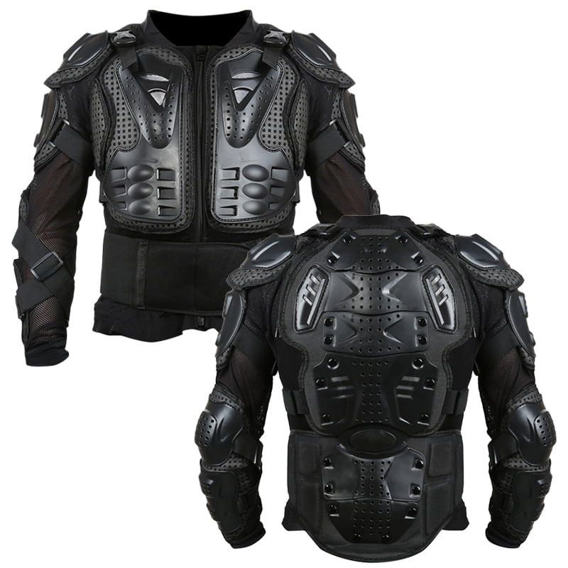 Men Motorcycle Body Armor Vest Jacket Spine Chest Protection Coat Gear Guard