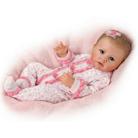 The Ashton - Drake Galleries Katie Breathes, Coos and has a Heartbeat - So Truly Real Lifelike, Interactive & Realistic Weighted Newborn Baby Doll 19-inches