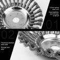 thumbnail image 1 of Cabezal de desbrozadora de 8 pulgadas, cabezal de desbrozadora universal de metal, bandeja de deshierbe de alambre de acero resistente sólido para accesorios de cortacésped de jardín (200x25,4mm) XianweiShao 8390611784188, 1 of 1