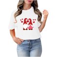 thumbnail image 4 of Nmnitkp Valentine's Day Shirt for Womens Cute Gnomes T-Shirt Love Heart Printed Shirts Short Sleeve Graphic Tees Tops, 4 of 4