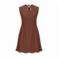 thumbnail image 4 of Styesk Robes pour Femmes Mode Féminine Sans Manches Col Rond Robe Nœud Sans Manches Col Rond Robe, 4 of 7
