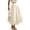 Beige, variant on Gifts Dianli Ankle Skirt Elastic Waist Women's Solid Color Casual Elastic Waist Ankle Length Skirt Breathable Everyday Pull On Summer Casual Ankle Skirt