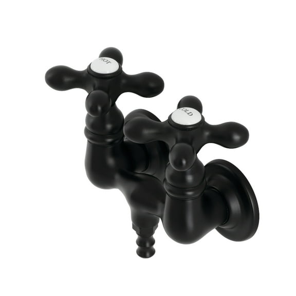 Kingston Brass AE37T0 Aqua Vintage 3-3/8 Inch Wall Mount Tub Faucet, Matte Black