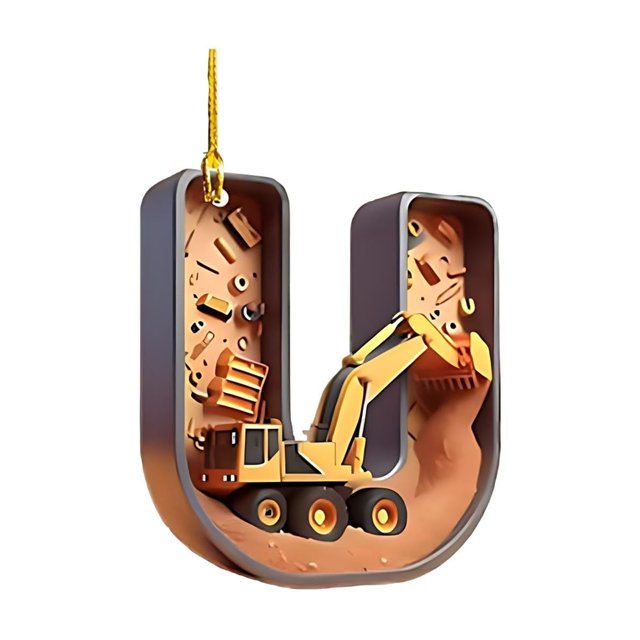 Christmas Tree Ornaments,Ornaments for Christmas Trees 26 Letters Building Vehicle Christmas Decorations Christmas Tree Pendants Christmas Tree Decorations,Christmas Decorations for Tree
