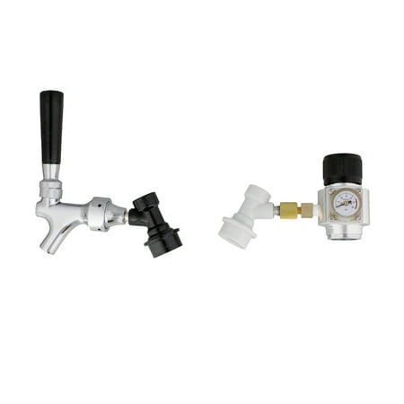 Beer Regulator - Portable Cornelius Keg Dispense Kit Mini CO2 Regulator and Draft Beer Keg Spout
