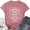 Pink1, variant on Women's Vintage 1976 Print Tee Crewneck Short Sleeve Casual Summer Vintage T-Shirt