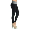 thumbnail image 2 of DailyWear Womens Stretchy Cotton Blend Yoga Pants Leggings Various Styles H.Grey/Black, Small, 2 of 4