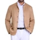 thumbnail image 1 of CHAQUETA DE TRAJE CASUAL PARA HOMBRE INSPIRE CHIC, CON CUELLO ALTO, DE UN SOLO BOTÓN, EN SUEDE, TAMAÑO M, COLOR CAQUI, 1 of 6