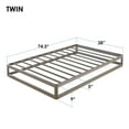 thumbnail image 5 of Mellow Ace of Base 9" Metal Platform Bed with Steel Slats, Champagne Grey, Twin, 5 of 10