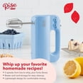 thumbnail image 5 of Rise by Dash Compact Hand Mixer Electric for Whipping + Mixing with Cord Storage, 5 Speed - Blue - 1.8 lbs. - New, 5 of 8