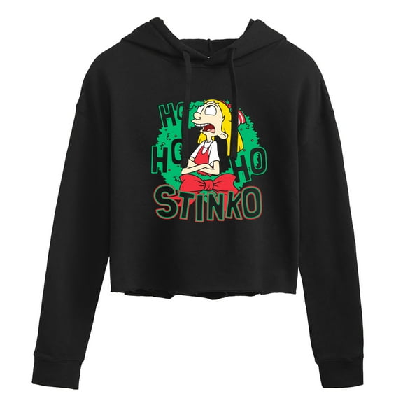 Hey Arnold! - Ho Ho Ho Stinko - Juniors Cropped Pullover Hoodie