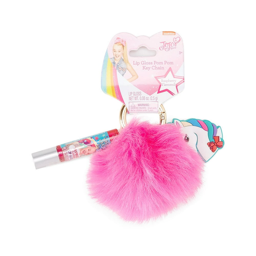 Nickelodeon - JoJo Siwa Pink Lip Gloss Pom Pom Key Chain - Walmart.com