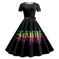 thumbnail image 1 of WILLBEST Robe Mexicaine Robe Décontractée pour Femmes Robe à Manches Courtes Imprimé Carnaval Robe de Mode Mignonne, 1 of 2