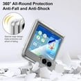 thumbnail image 6 of Designed for Galaxy Z Flip 5 Case with Hinge Protection [Compatible with MagSafe],Samsung Flip 5 Slim Clear Protective Case Support Wireless Charging Cover for Z Flip 5 5 G (Clear+Silver), 6 of 14