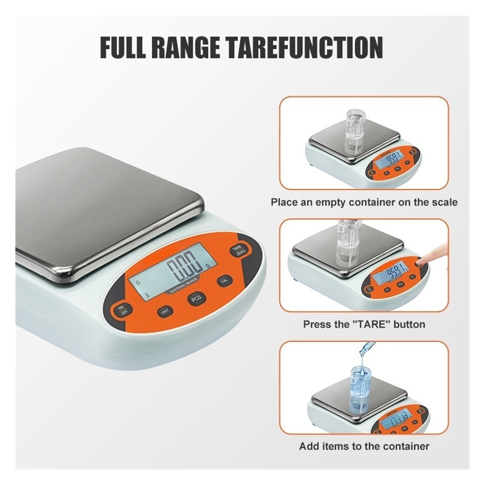 0.01g Digital Precision Scale 300g5000g Capacity Electronic Balance with LCD Display