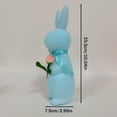 thumbnail image 3 of 9.8" Flocked Easter Bunny Plush Rabbit Stuffed Animals Soft Toy for Spring Home Decor Centerpiece Mantel Table Decoration Basket Stuffer Gift(Light Blue), 3 of 8